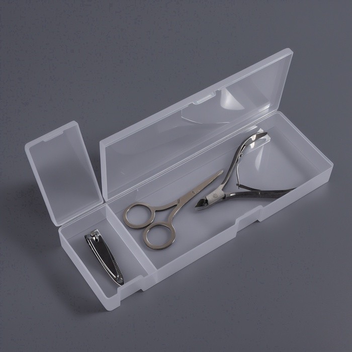 Бокс для хранения мелочей, 2 ячейки, 21×7×2.5 см, белый