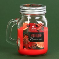Свеча новогодняя «Цитрусовое настроение», аромат корица