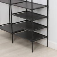 Вешалка - стойка напольная для одежды LaDо́m, с полками для хранения, 107×35×173 см, чёрная