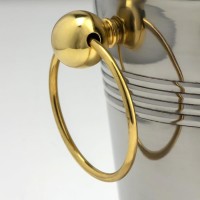 Ведро для льда «Классик», 2,1 л, 20,5×17,5×15 см, золотые ручки, 201 сталь