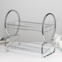 Сушилка для посуды Доляна «Стойка», 8-образная, 40×24×38 см, хромированная