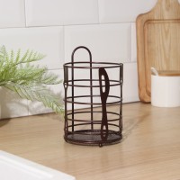 Сушилка для столовых приборов Доляна, 17,5×11×11 см, коричневая