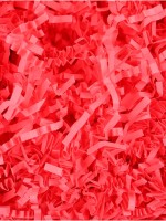 Наполнитель бумажный для подарков, красный - коралловый,100 г