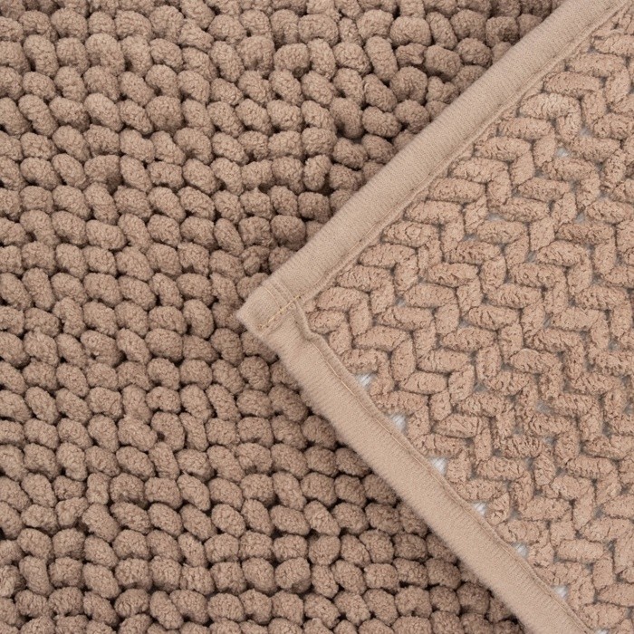 Коврик для дома LaDо́m, букли, плотность 1100 г, 50×80 см, коричневый