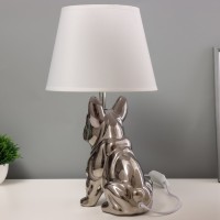 Настольная лампа "Щенок" Е14 40Вт серебро 22,526х41см