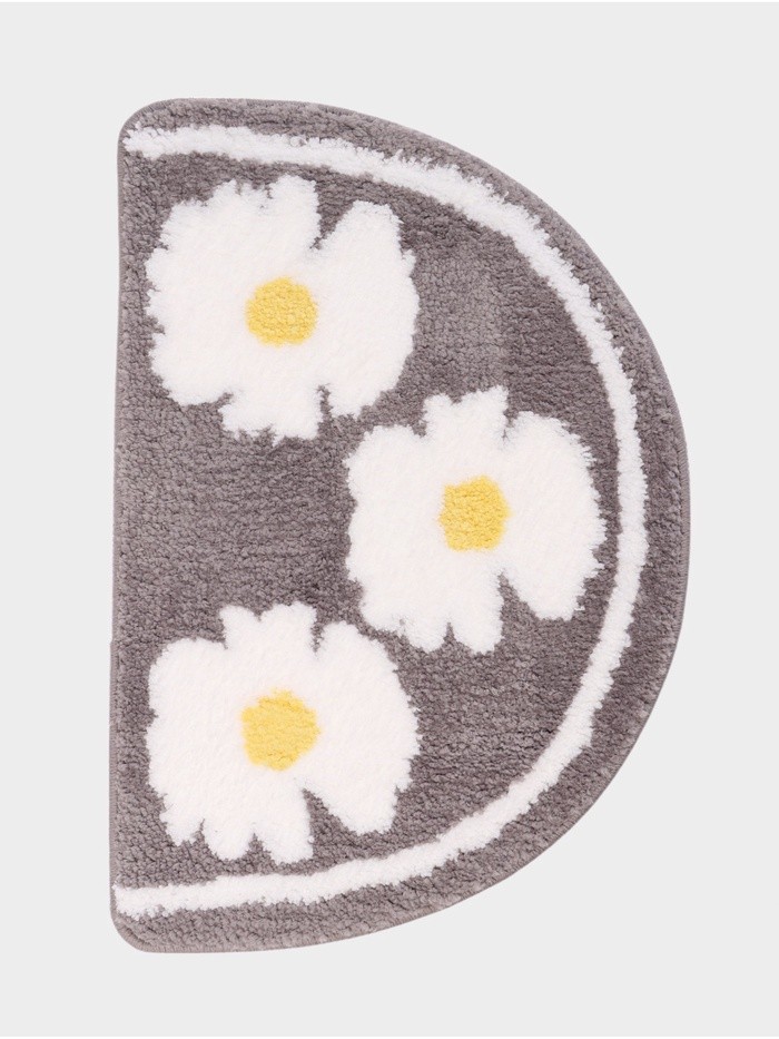 Коврик Доляна Daisies, 40×60 см, микрофибра, серый Коврик Доляна Daisies, 40×60 см, микрофибра, серый
