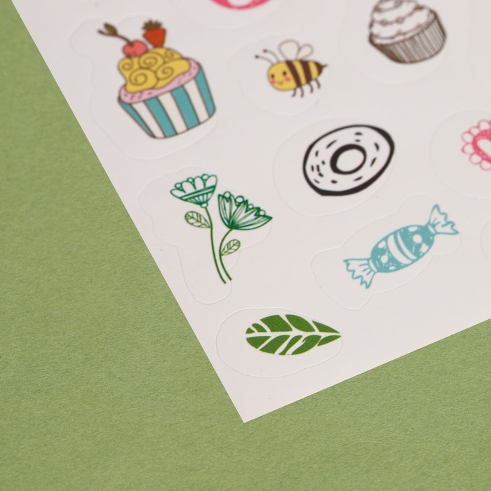 Бумажные наклейки «Любимые сладости», 11 х 16 см