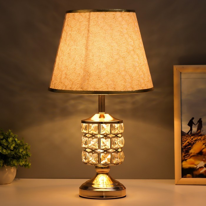 Настольная лампа с подсветкой 16680/1 E27 40Вт золото