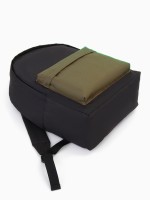 Спортивный рюкзак TEXTURA, с карманом, чёрный/хаки