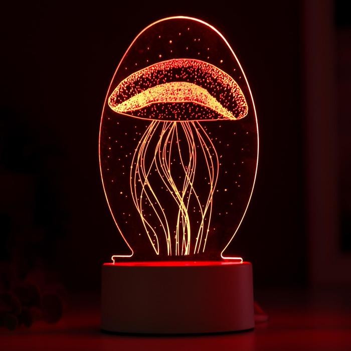 Светильник "Медуза" LED RGB от сети 9,5х10х21,5 см RISALUX
