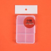 Таблетница, 9×6×2 см, 6 секций, белая