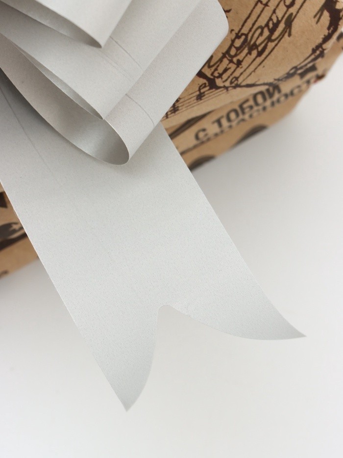 Подарочный бант - шар №4.5, серебро, для упаковки подарков