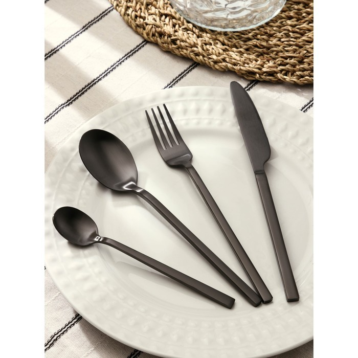 Набор столовых приборов Magistro «Оску стандарт», 4 предмета, цвет золотой