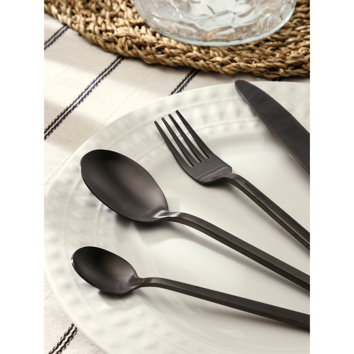 Набор столовых приборов Magistro «Оску стандарт», 4 предмета, цвет золотой