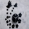 Часы-наклейка DIY "Цветы и бабочки", плавный ход, d-15 см, 20.5 х 20.5 см