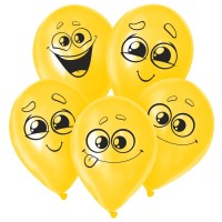 Шар воздушный 12" «Улыбки, мордочки», 1-сторонний, набор 25 шт., МИКС