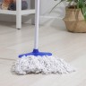 Швабра для мытья пола Доляна «Веревочная плоская», насадка 23 см, металлическая ручка 118 см, МИКС