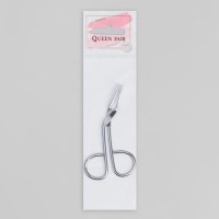 Пинцет в форме ножниц, прямой, 8 см, цвет серебристый