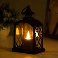 Ночник "Свеча в клетке" 3хLR1130 черный 5х8х15 см RISALUX