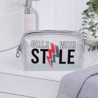 Косметичка на молнии для бассейна, матовая, с принтом Stile, разноцветная