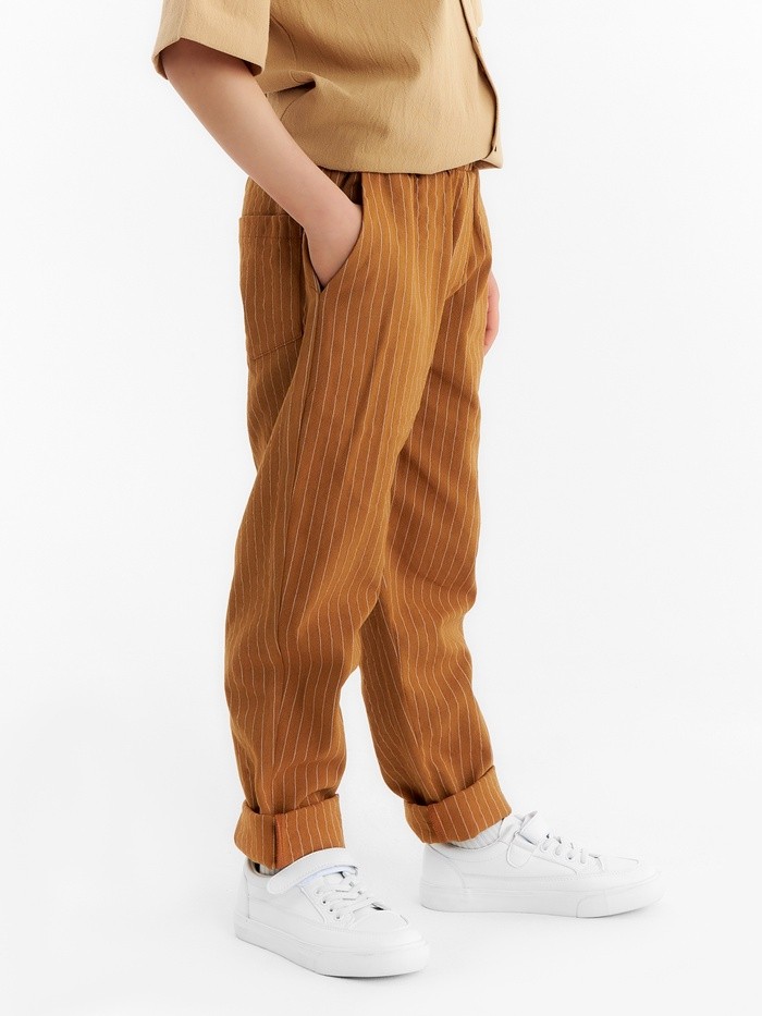 Брюки для мальчика KAFTAN, размер 34 (122-128 см), коричневые