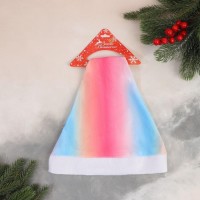 Колпак новогодний "Градиент" 28х39 см розово-голубой