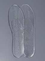 Стельки для обуви, универсальные, силиконовые, на клеевой основе, р-р RU до 45 (р-р Пр-ля до 45), 28.5 см, пара, прозрачные