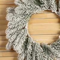 Новогодний венок d- 26 см «Зимнее волшебство. Уютная сказка» на дверь, на стену, декор веточки в снегу