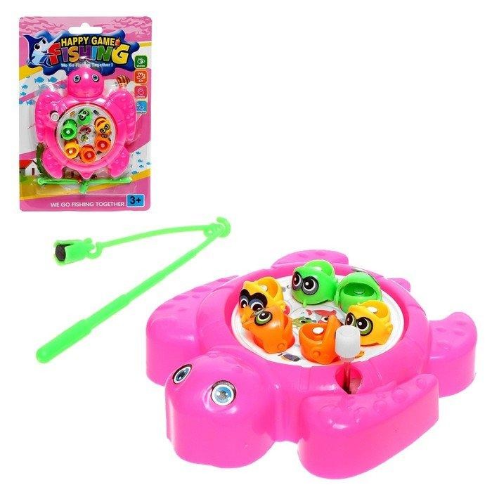 Рыбалка заводная «Черепашка», 6 рыбок, 1 удочка, МИКС