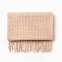Шарф зимний с кистями MINAKU, размер 65×180 + 8 см, бежевый
