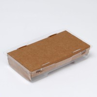 Упаковка для продуктов с прозрачным куполом, 18.5 х 14 х 5.5 см, 1л