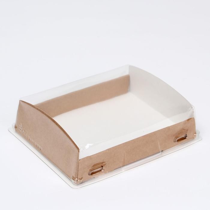 Упаковка для продуктов с прозрачным куполом, 18.5 х 14 х 5.5 см, 1л