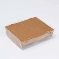 Упаковка для продуктов с прозрачным куполом, 18.5 х 14 х 5.5 см, 1л