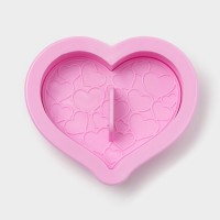 Печати для теста и мастики Доляна «Сердечки», пластик, набор 6 предметов: пресс, печать 5 шт., розовые