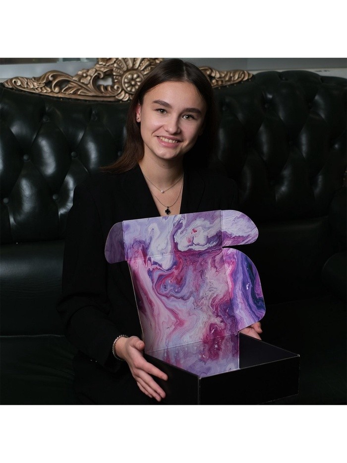 Коробка подарочная двухсторонняя складная, упаковка, «Present», 27×21×9 см