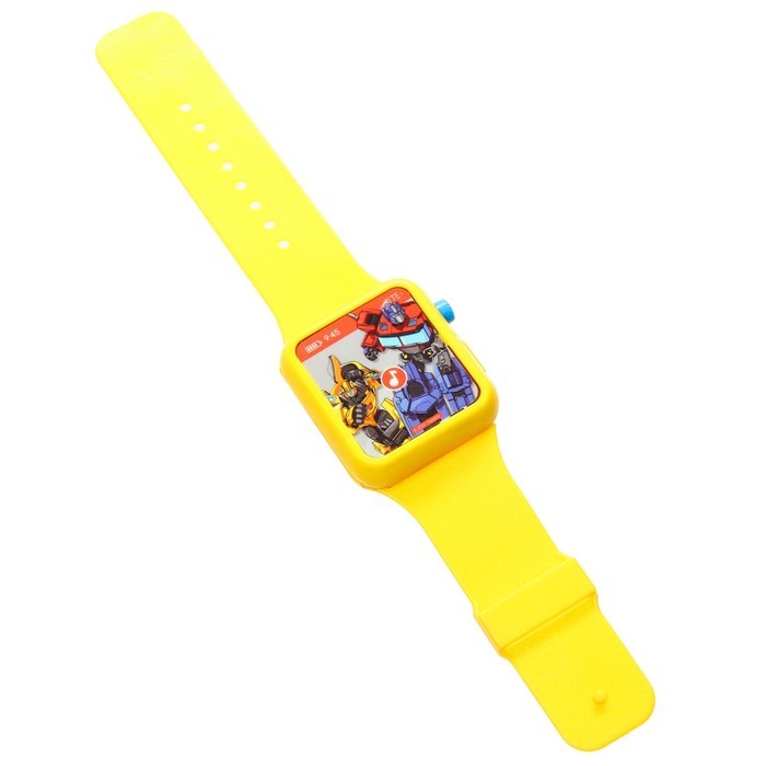 Часы музыкальные «Трансформеры», звук, цвет жёлтый