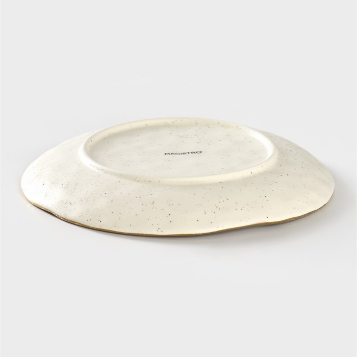 Тарелка Magistro Poursephona, d=21 см, фарфор, белая