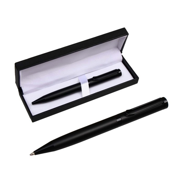 Ручка подарочная, шариковая «Тавали» в кожзам футляре поворотная «Тавали» корпус чёрный