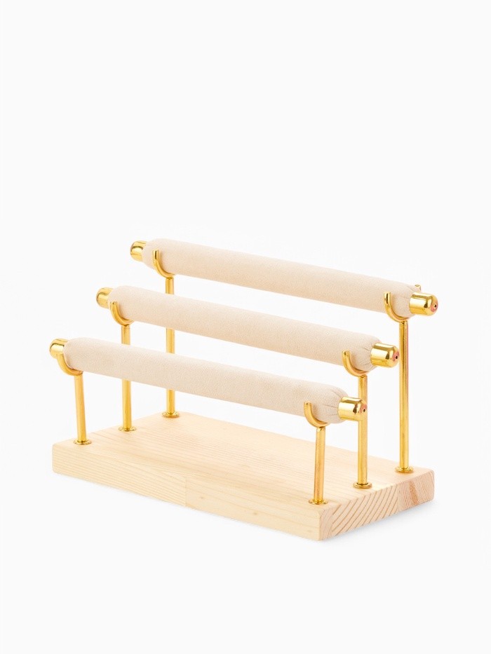 Подставка под кольца QF3 ряда, дерево, 19×10×13 см, цвет белый