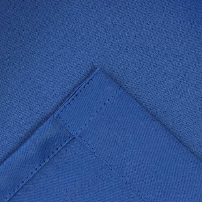 Штора портьерная Этель 130*300 см, цв.синий, блэкаут, пл. 240 г/м2