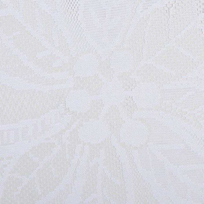 Тюль на кухню со шторной лентой, 345х165 см, цвет белый, 100% полиэстер