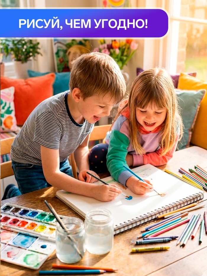 Альбом для рисования Calligrata «Нью-Йорк» А4, 40 листов, на скрепке, плотность листов 100 г/м², обложка из мелованного картона