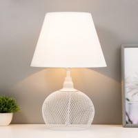 Настольная лампа "Лофт" E27 40Вт белый 22х22х41 см RISALUX