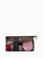 Косметичка на кнопке для бассейна, с ручкой, чёрная/прозрачная