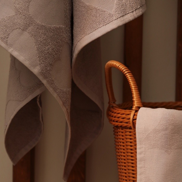 Полотенце махровое Love Life "Hearts" 30*50 см, светло-розовый, 100% хл, 450 гр/м2