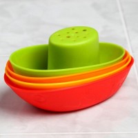 Набор игрушек для игры в ванне «Лодочки яркие», стаканчики, 4шт