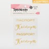 Термонаклейка с тиснением «Паспорт», 7 × 6 см
