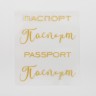Термонаклейка с тиснением «Паспорт», 7 × 6 см