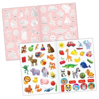 Наклейки многоразовые набор «Обучающие», 8 шт., формат А4