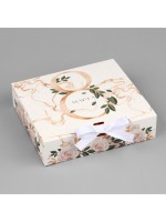 Коробка подарочная складная, упаковка, «8 марта, золото», 20×18×5 см